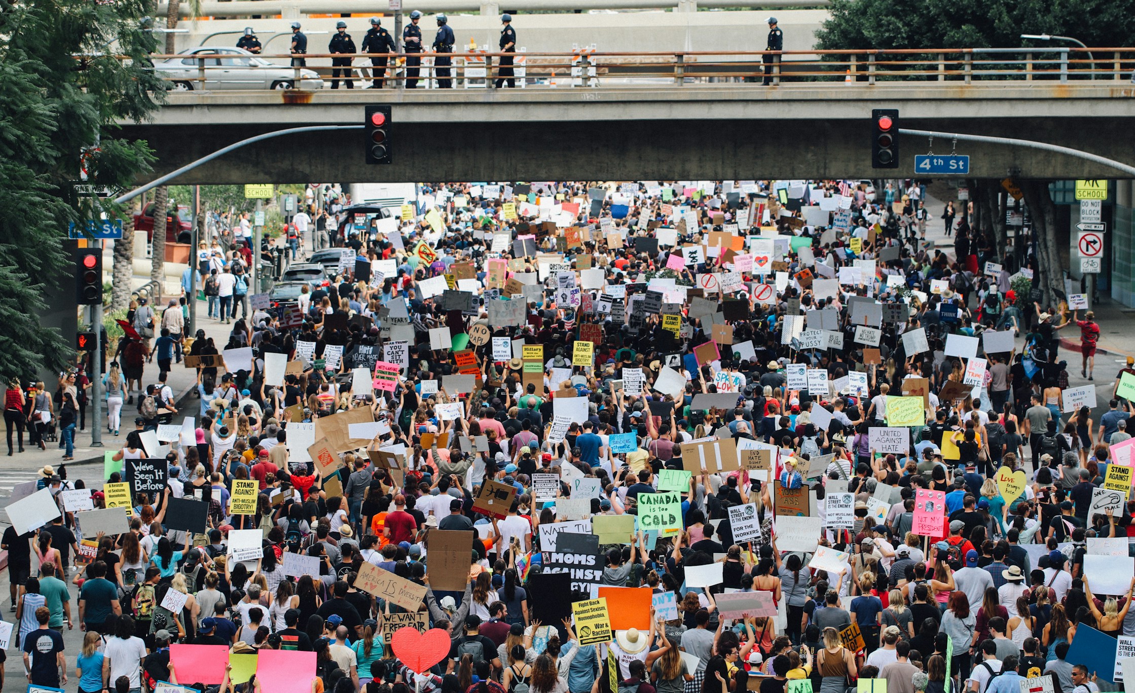 Protest crowd